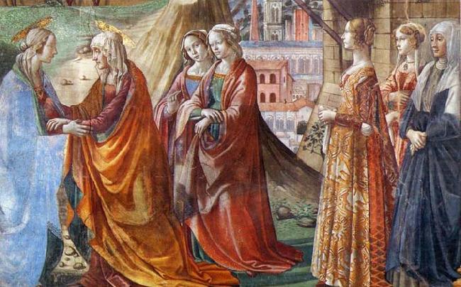 GHIRLANDAIO, Domenico Detail of Visitation china oil painting image